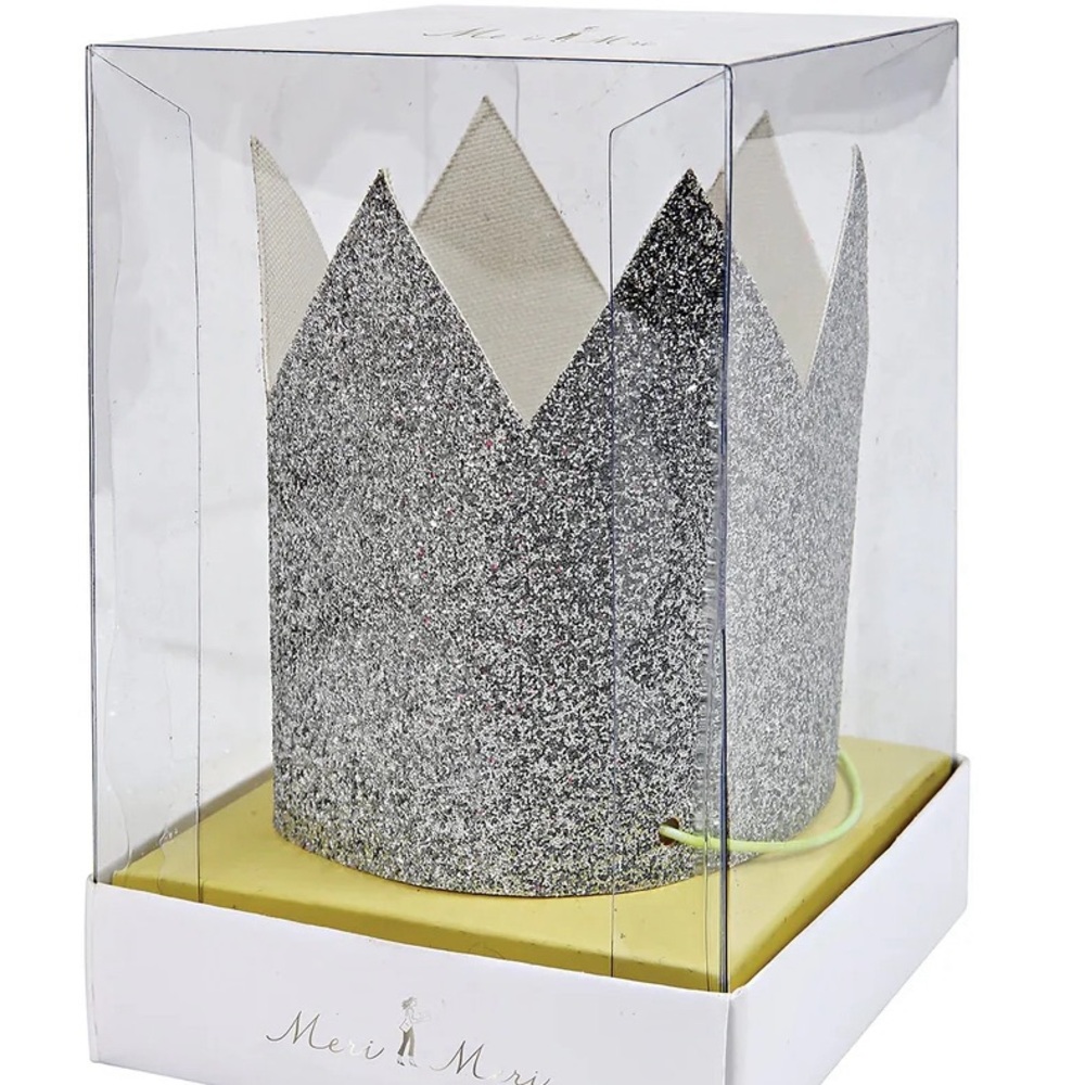 Meri Meri Mini Silver Glitter Crown (8)